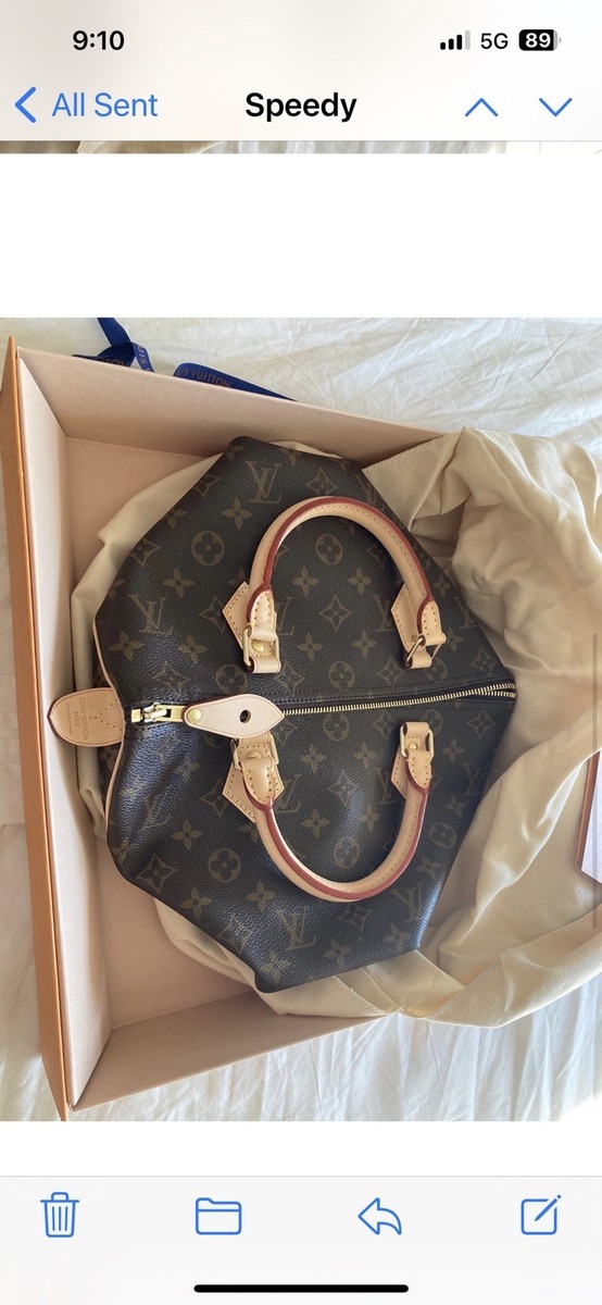 Louis Vuitton Speedy Shoulder Bag 30 Brown Canvas for sale online