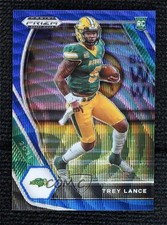 2021 Panini Prizm Draft Picks Blue Wave Prizm 23/249 Trey Lance #120 03wr