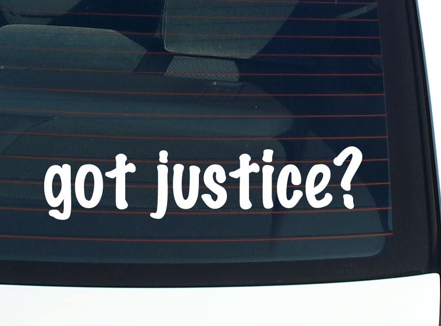 Justice Car Decal Funny Bumper Sticker Vinyl Window Pride