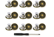 Jeans Buttons Replacement, Instant No Sew Buttons for Pants with Tool,17MM