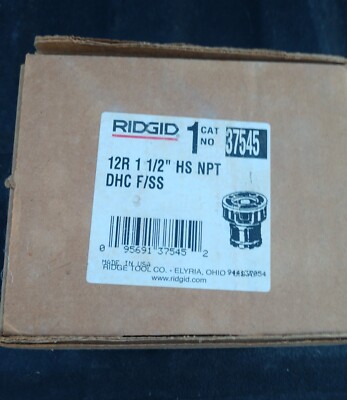 RIDGID 37545  12R  1 1/2  HS NPT DHC F/SS NEW SEALED BOX