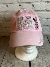 Walt Disney World Minnie Mouse M Cap Hat Pink Bling Adjustable Adult