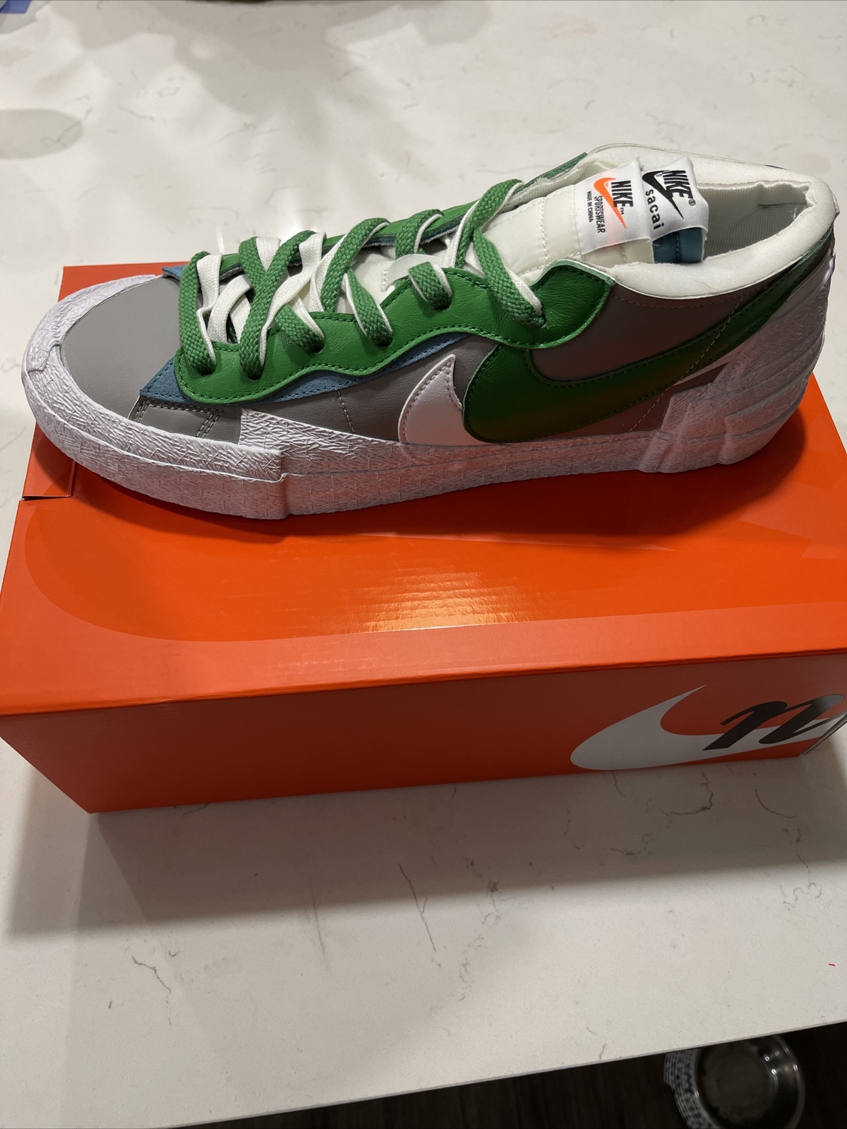 SACAI X NIKE Nuovissimo blazer Nike basso x Sacai "Classic Green" (DD1877 001) taglia 13
