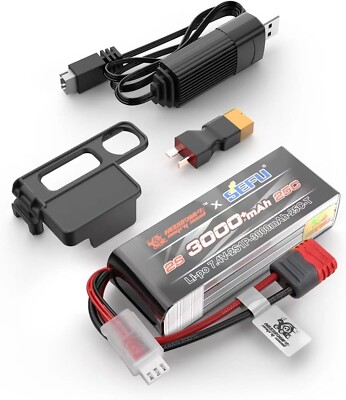 Angry Snail 2S3000 RC Car Upgrade Accessories 2S 7.4V 3000 mAh 25C LiPo Battery