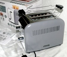 SC STC920C2 Retro Toaster Doppelschlitz 920W 6 Stufen Brotaufsatz Grey Chrom