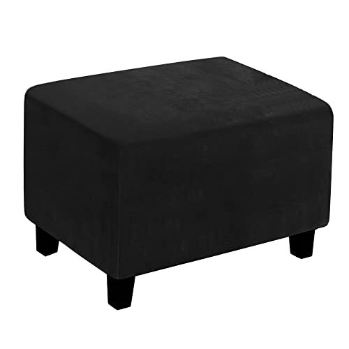 Fodera Pouf Quadrato Meigeh Elasticizzata - Copertura Poggiapiedi Lavabile
