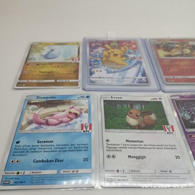 Pokemon KFC Indonesia Promo Stamp Complete Set Charizard Pikachu