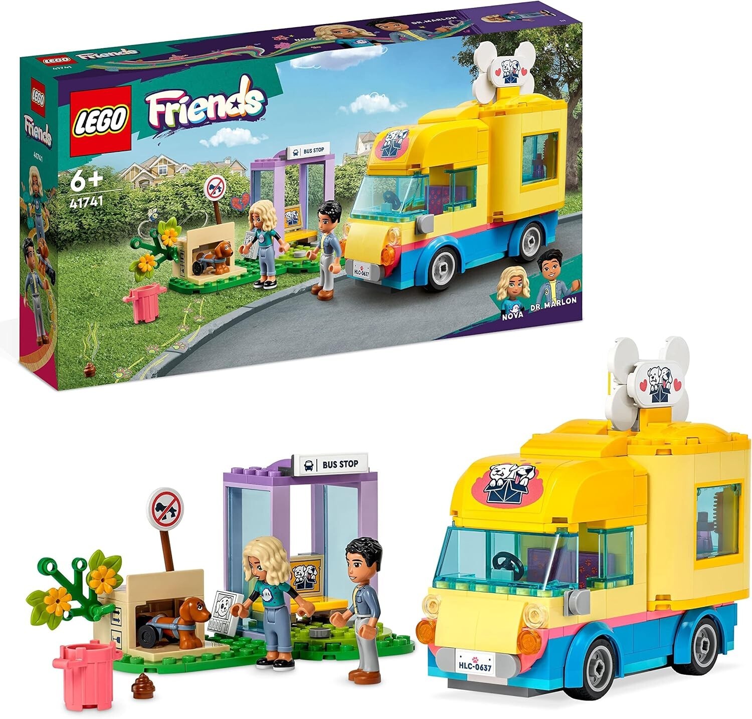 LEGO Friends 41741 Ambulance de Sauvetage Canin avec Toit Amovible et Soins