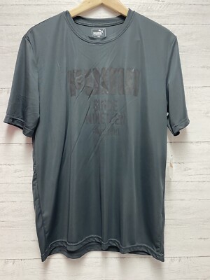 Puma Mens Gray Athletic T Shirt  Puma Since Nineteen Forty Eight  NWT Medium