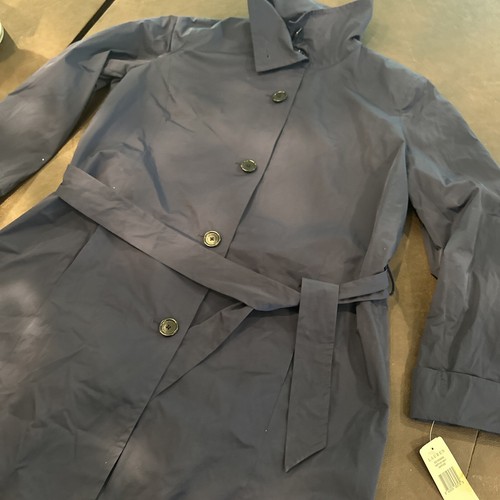 Lauren Ralph Lauren Womens Hooded Raincoat Trench Navy Size 1X Vintage Early2000 - Picture 2 of 16