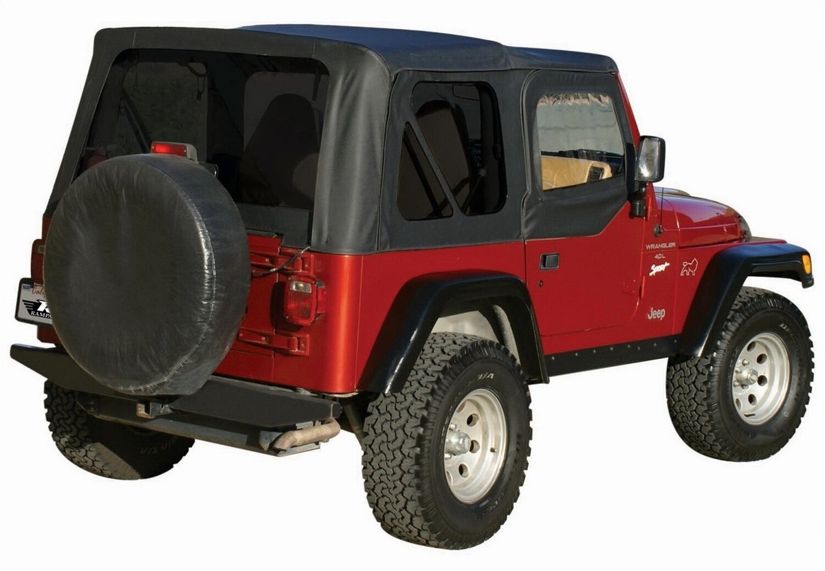 Rampage Factory Replacement Soft Top For Jeep - Fits OEM Frame, Includes Storage Pockets, Original Specs & Colors