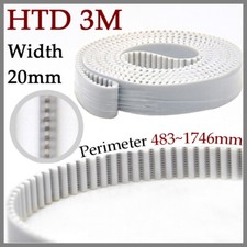 Synchronous Timing Belt Closed Loop For Pulley HTD 3M PU Steel Wire 20mm Width