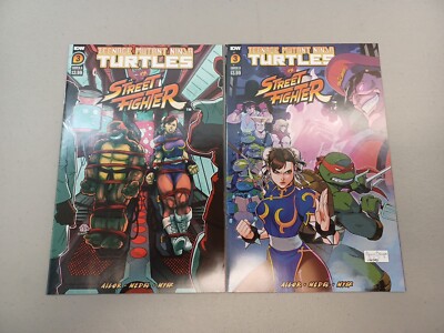 TMNT VS STREET FIGHTER #3 Cvrs A And B IDW Comics 2023 2 ISSUE LOT