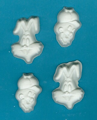 Bugs bunny and Elmer Fudd heads plaster of Paris painting project. Set of 12!
