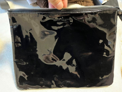 JUNYA WATANABE COMME des GARCONS Patent leather Clutch Bag Black 