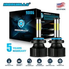 6sides 9006 LED Headlight Bulbs Conversion Kit Low Beam White Super Bright 6500K