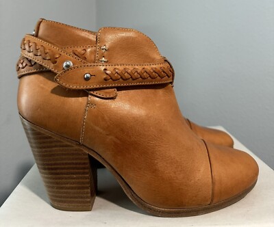 Rag & Bone Harrow Leather Booties In Natural Womens Size 37.5 (US 7.5)