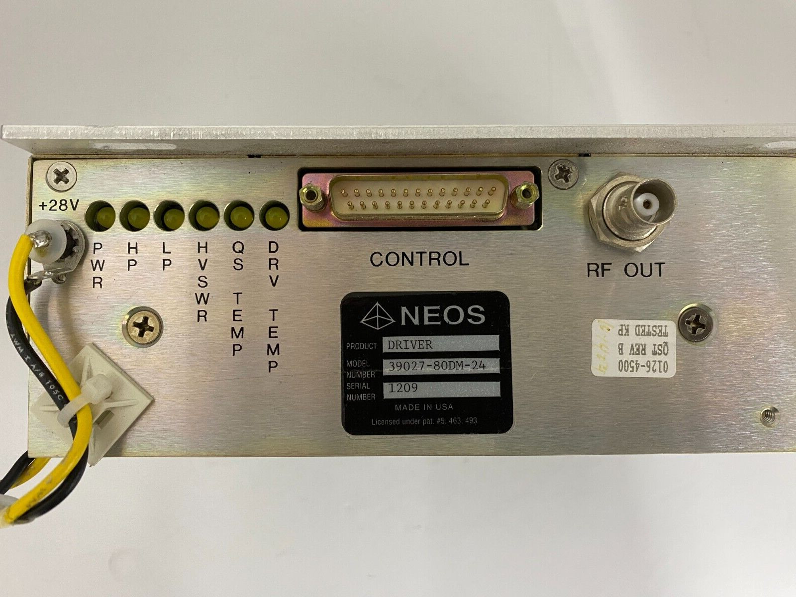 NEOS 39027-80DM-24 AO Q-switch RF driver, 27MHz, 80W,  digital &analog control