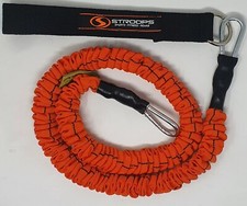 Stroops Slastix Resistance Band 15lbs 36" Orange Dual Clip Sleeve w/ Cotton Loop