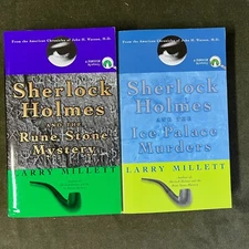 2 Larry Millett Novels-Sherlock Holmes Rune Stone Mystery & Ice Palace Murders