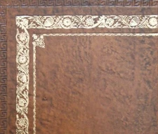 London Tan Calf Leather Insert For Desks Writing Tables and Bureaus Gold Tooling