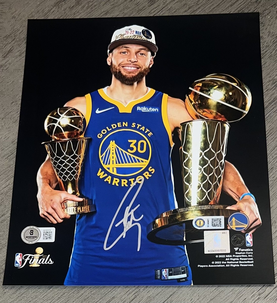 Stephen Curry Autograph Warriors 8x10 Fanatics NBA Finals