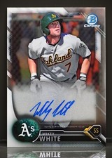 2016 Bowman Chrome #CPA-MW Mikey White Autograph Oakland Athletics