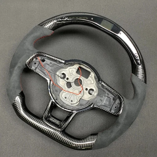 For VW Golf 7.5 GTI MK7 GTS GTD GTE R-Steering Wheel Alcantara LED Carbon Fiber - Picture 4 of 6