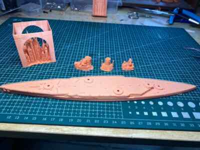 3D Printed 1/700 German Mauch-class Battlecruiser Unpainted Model Kit NEW