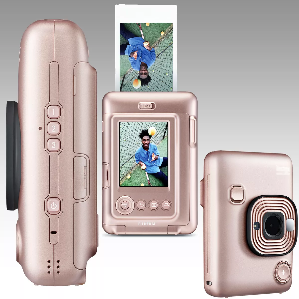 FUJIFILM INSTAX Mini LiPlay Hybrid Instant Camera (Blush Gold) - 16631851