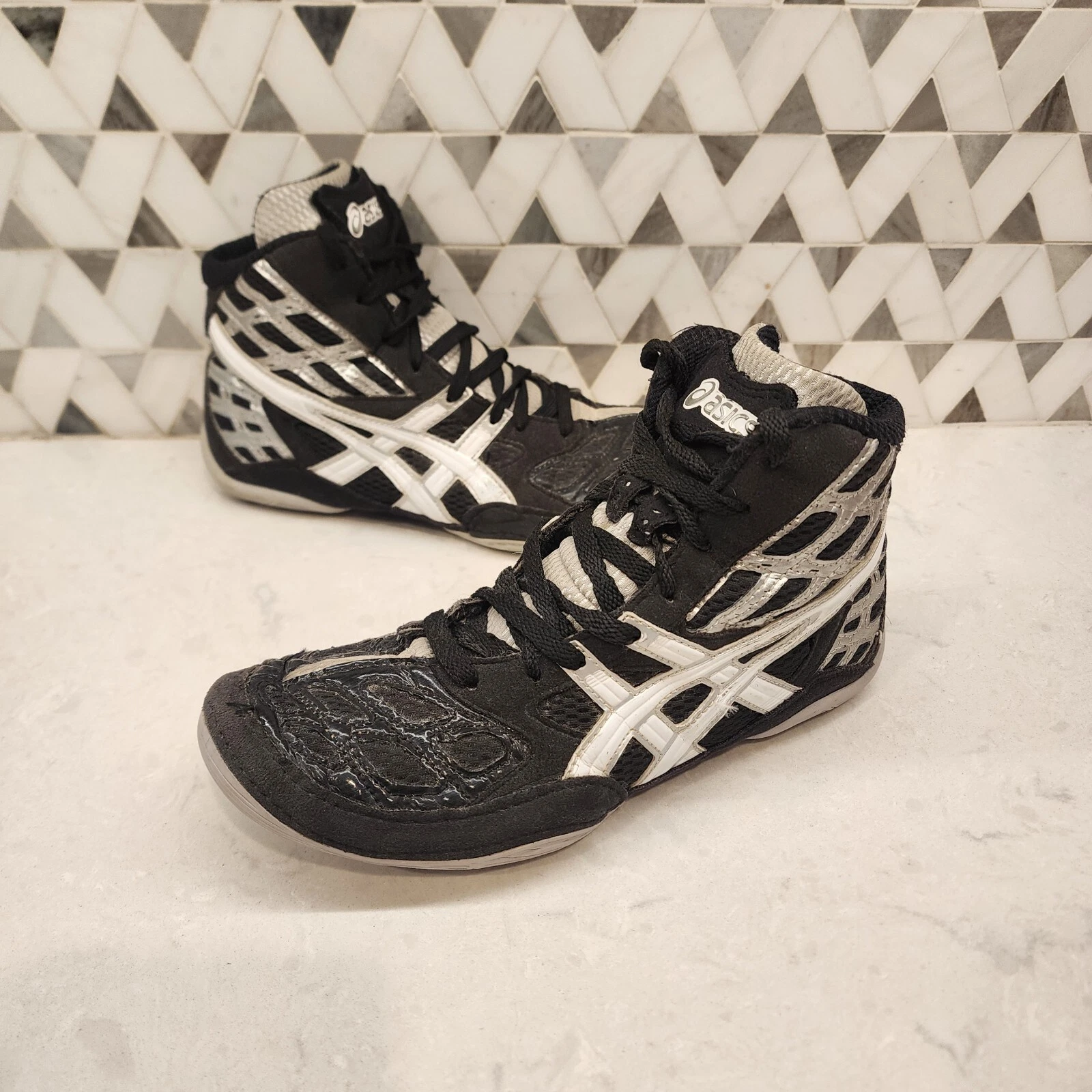 Asics Split Seconding Wrestl #J20 uomo bianco argento nero b tag