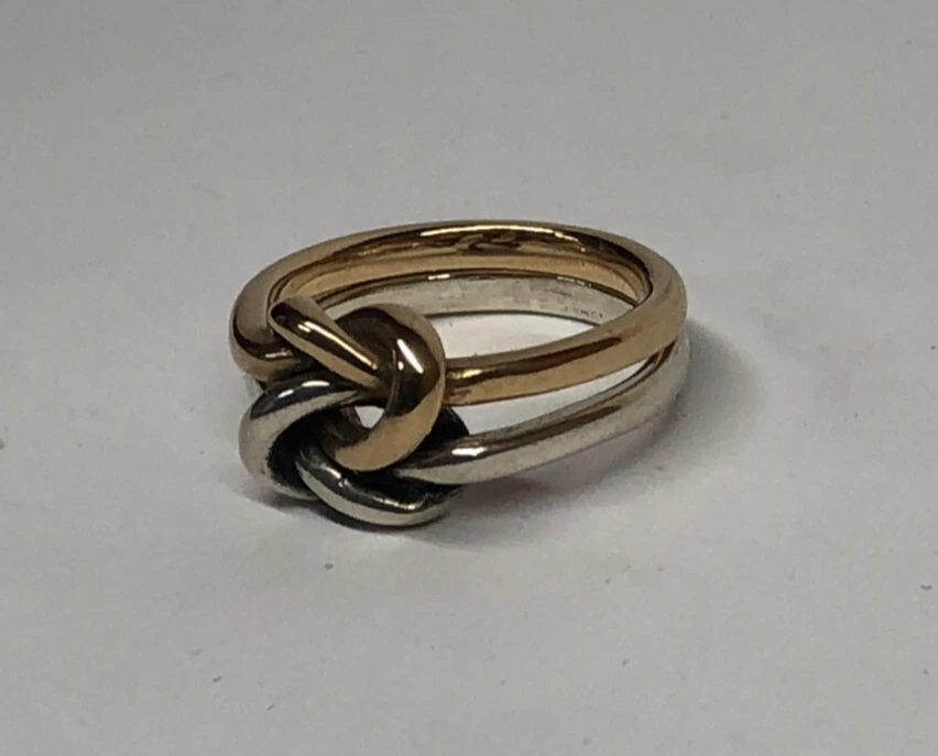 Anillo nudo de amante James Avery de plata de ley y 14k talla: 7 [045GRA] Foto 3 de 4