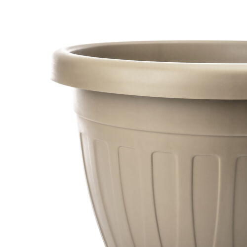 6x Blumentopf mit Untersetzer rund 50xH38 cm Mokka/braun Pflanzkübel - Bild 5 von 7