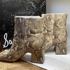 Sam Edelman Tan Women's 3" Heels Snake Print Size 10M, Excellent Condition