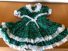 NOS Vtg GOLD BELL California Ruffles Lace Circle Dress Girls Pageant 4T