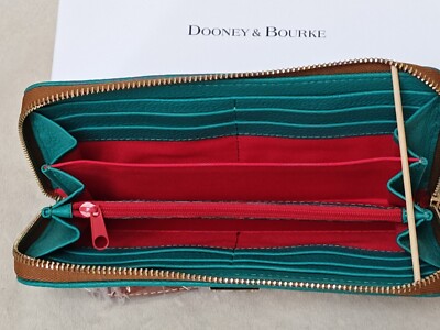 Dooney & Bourke Women's Pebble Grain Large Slim Wristlet Bag in Bone