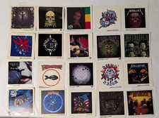 20 Lot 1990s Metallica GNR Rock Bands 6x6 Vintage Window Cling Stickers Brockum