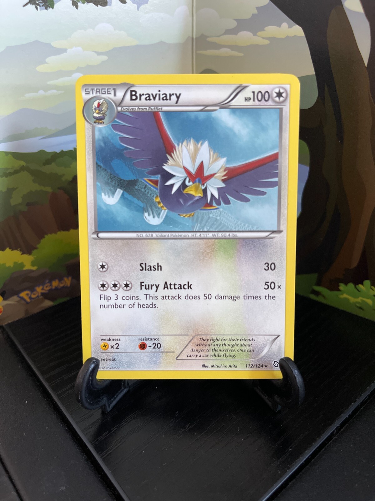 Braviary 112/124 - Dragons Exalted - Rare - Pokemon Card TCG - LP