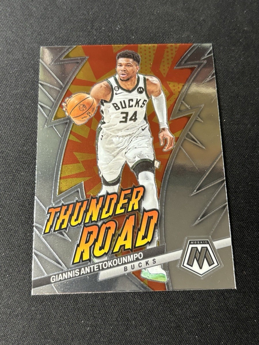 2022-23 Panini Mosaic Thunder Road Insert #6 Giannis Antetokounmpo