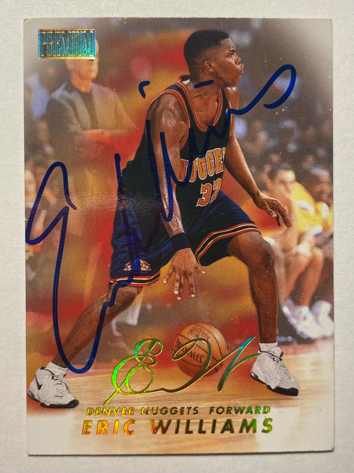 Eric Williams Signed 1998 SkyBox #32 Card Denver Nuggets NBA RAD