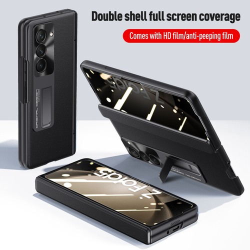 For Samsung Galaxy Z Fold 6/5 Hinge Protective Kickstand Case+Screen Protector - 第 1/17 張圖片