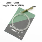 100cm fused flourocarbon leader with lead clip