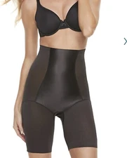 Naomi & Nicole 7129 Sz: SMALL - HI WAIST THIGH SLIMMER  - BLACK