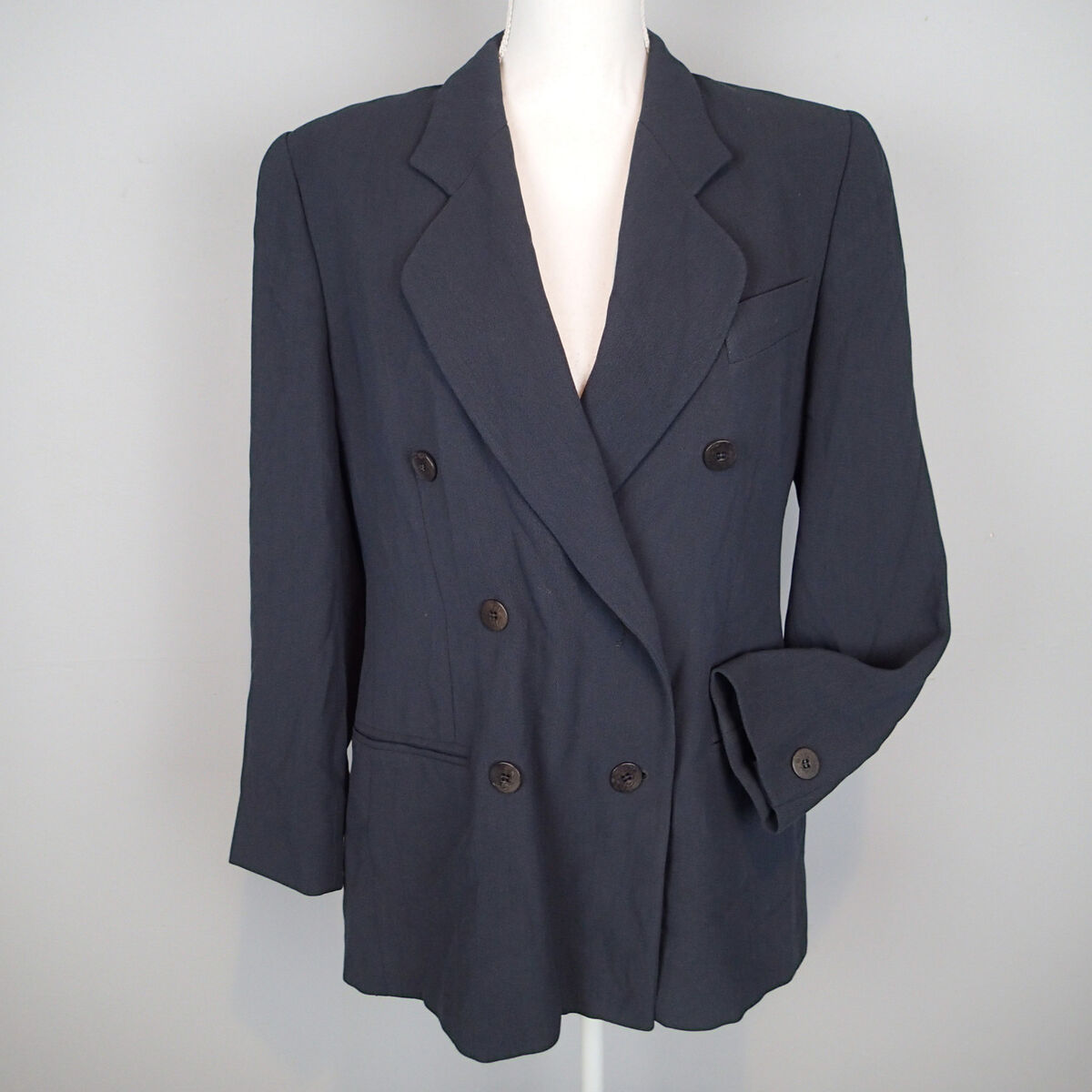 giorgio armani le collezioni BLAZER Jacket Sz 46/12 wool bl giorgio armani le collezioni BLAZER Jacket Sz 46/12 wool bl