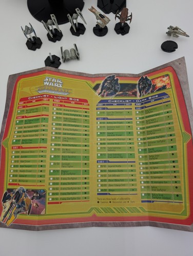 Star Wars Miniaturas Naves Estelares Batallas-Figuras Mapa Espacial Tarjetas Lista de Verificación Hoja - Imagen 6 de 19