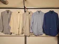 Lot Of 5 Jos A Bank Dress Shirts Men Button Up Size 15 1/2 x 34 L0015