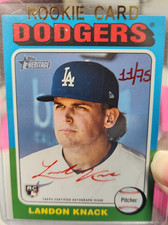 2024 Topps Heritage Real One Special Edition Red Auto Landon Knack 11/75 Dodgers