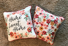SALE!! SET Of TWO Outdoor Reversible Pink Thr...