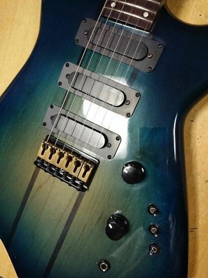 Electric Guitar Kawai Z1 Model Blue Green Gradient Japan Vintage