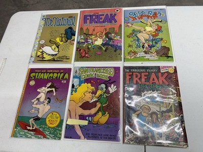Lot 6 Underground Rip Off Press Comics Snarf, Freak Brothers, Mr Natural 1 More